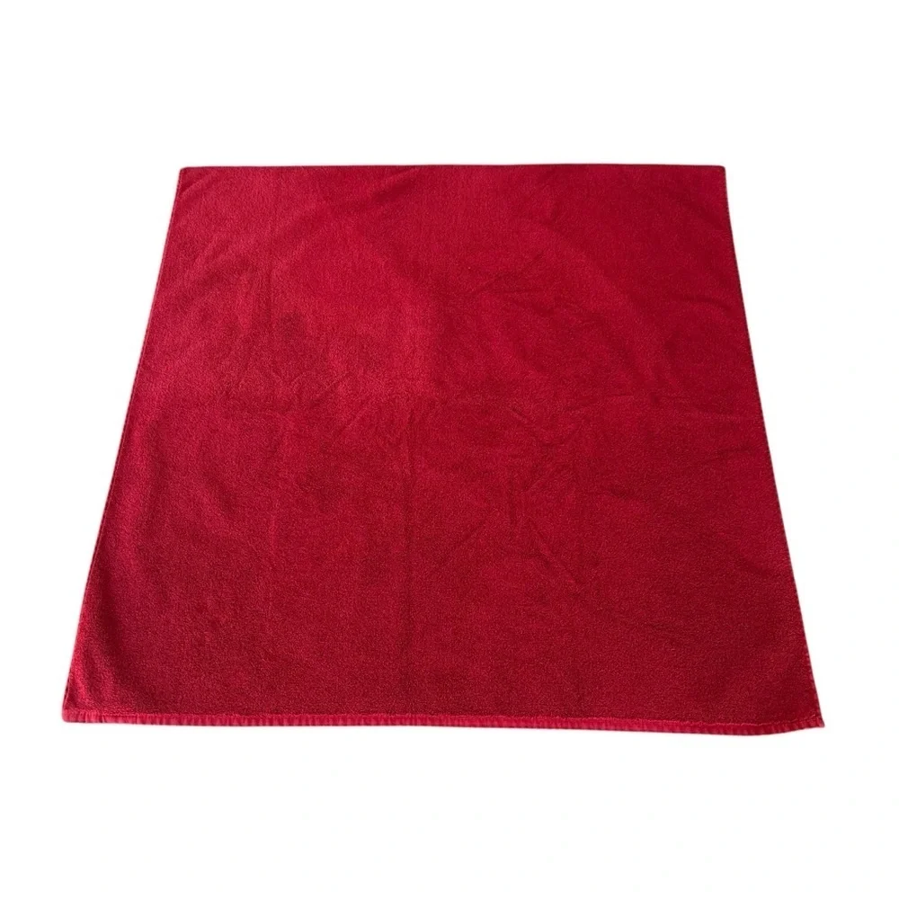 Pottery Barn Oversized Bath Sheet Towel Ruby Red 100% Cotton Brazil 37x77 NICE!